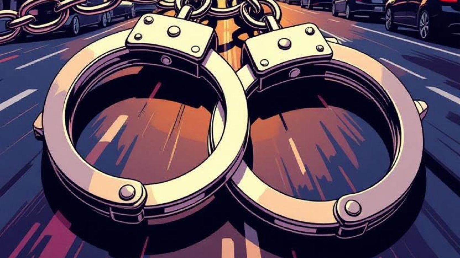 Side-by-side illustration showing detention as a brief stop and arrest as custody.